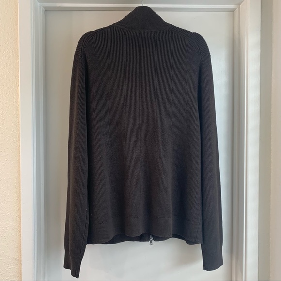 NWT Todd Snyder Men's Expresso Bean Brown Full-Zip Cardigan Size L - Picture 2 of 10